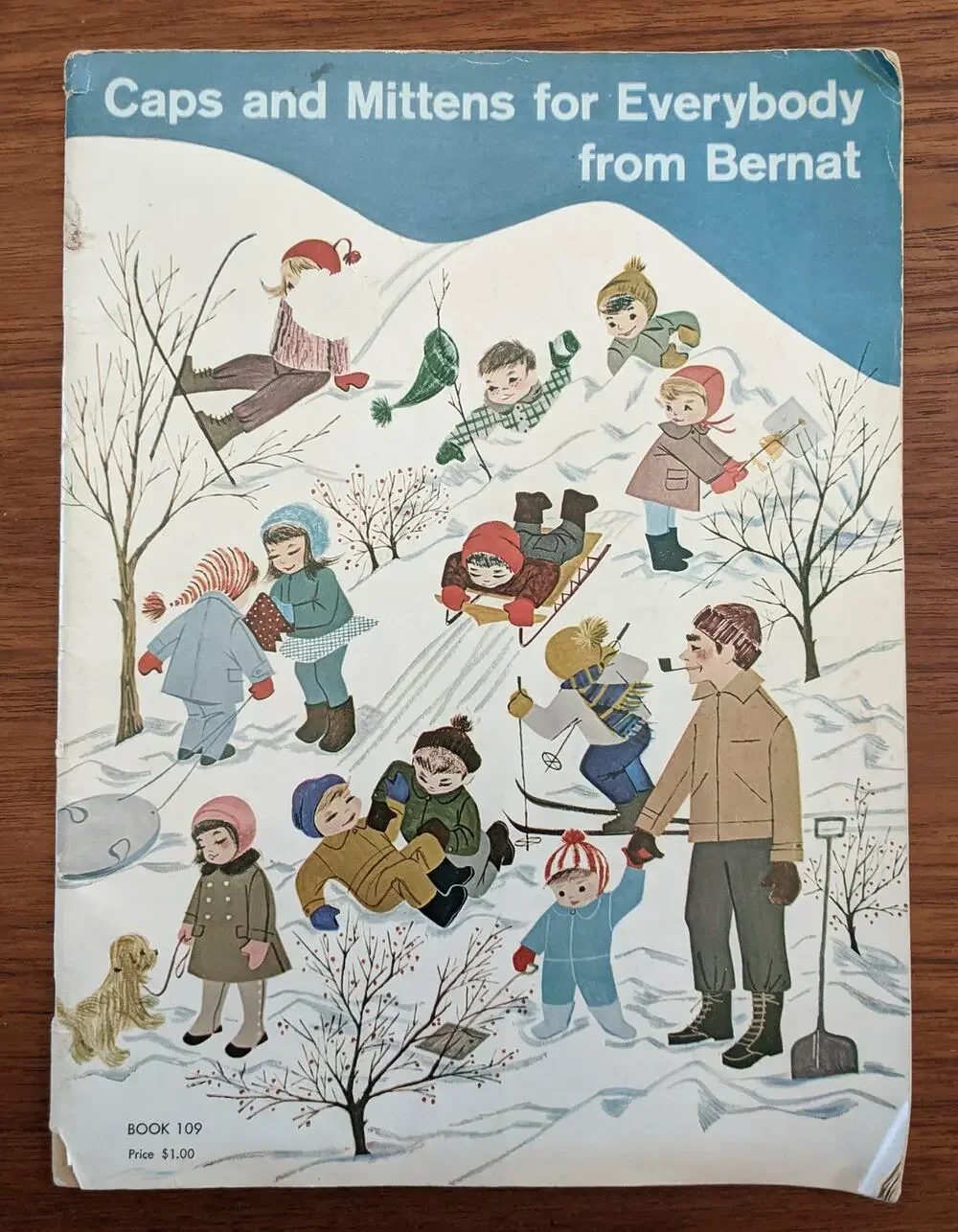 1962 Caps & Mittens for Everybody Bernat Knitting Pattern Book